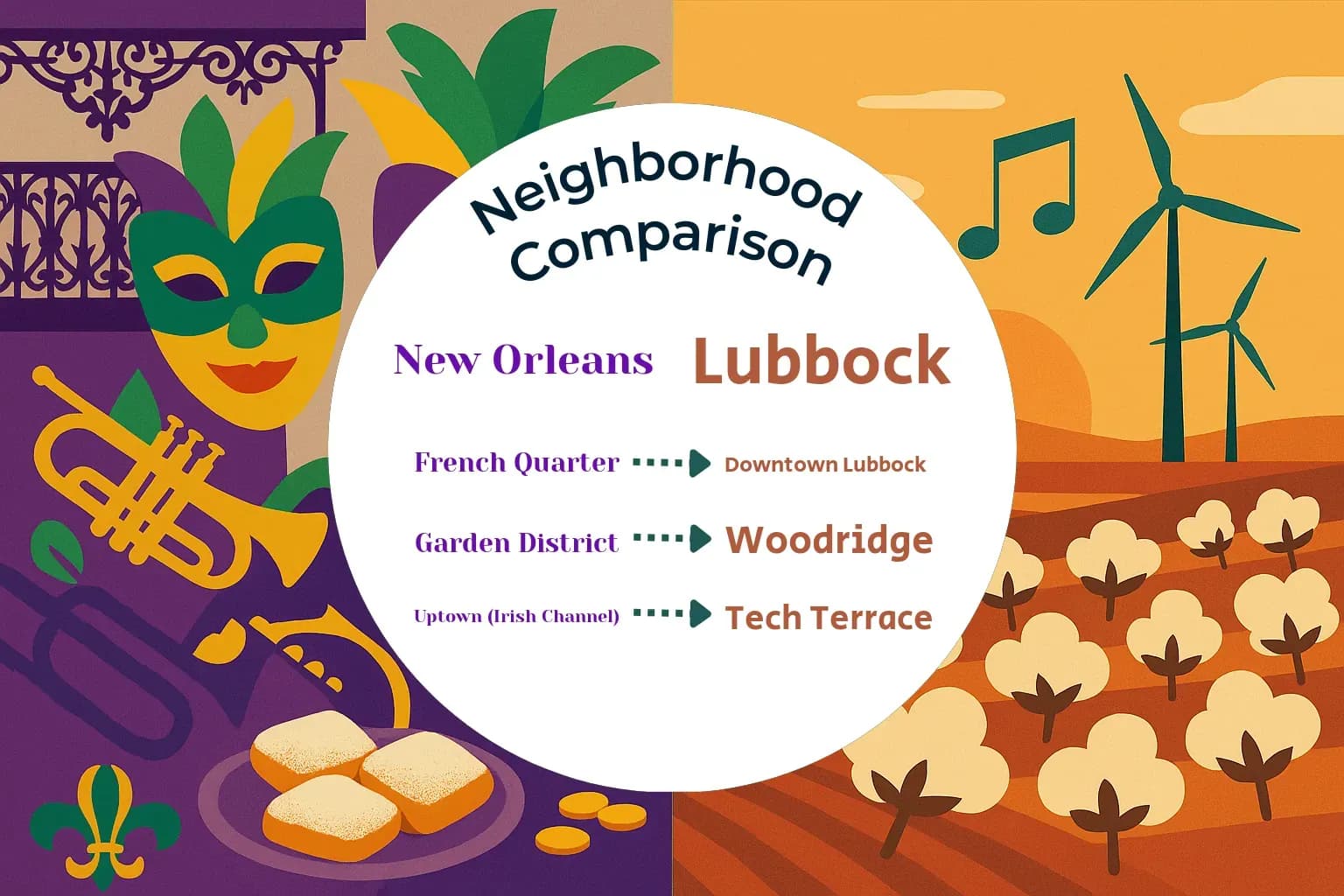 New Orleans vs Lubbock Neighborhood Comparison