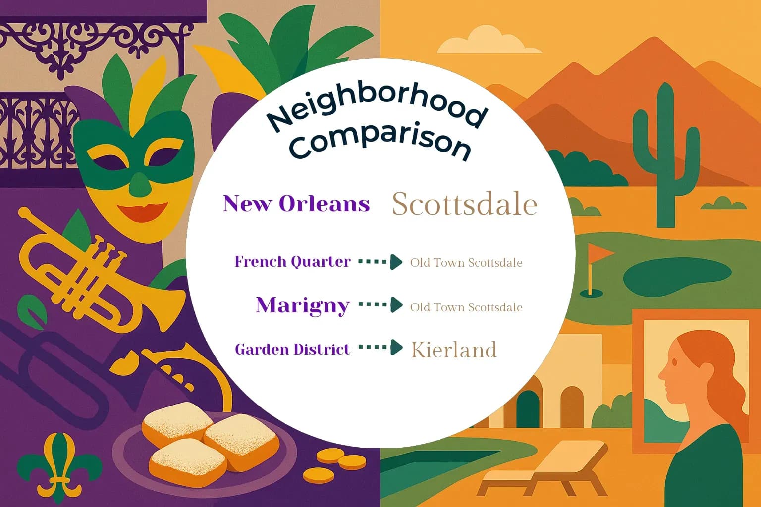 New Orleans vs Scottsdale Neighborhood Comparison