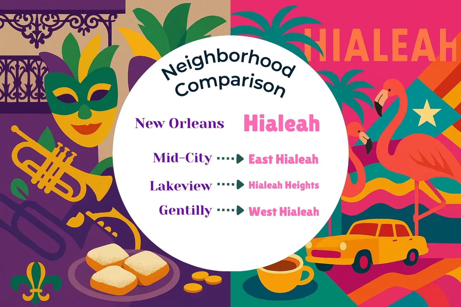 New Orleans vs Hialeah Neighborhood Comparison