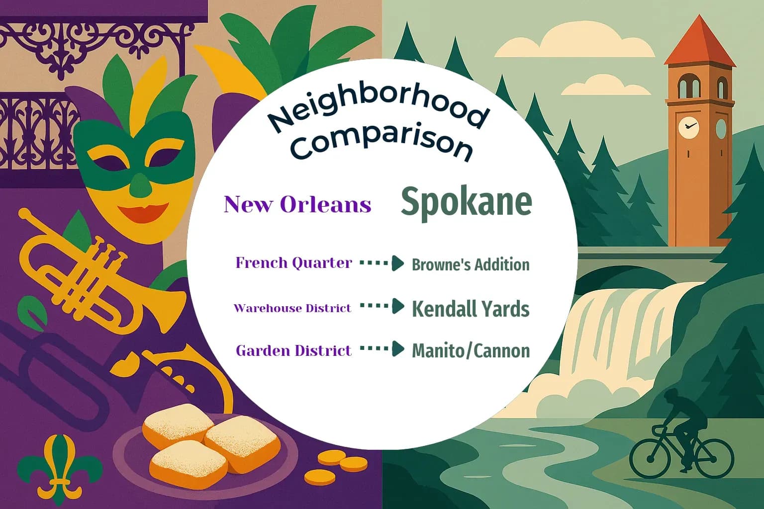 New Orleans vs Spokane Neighborhood Comparison
