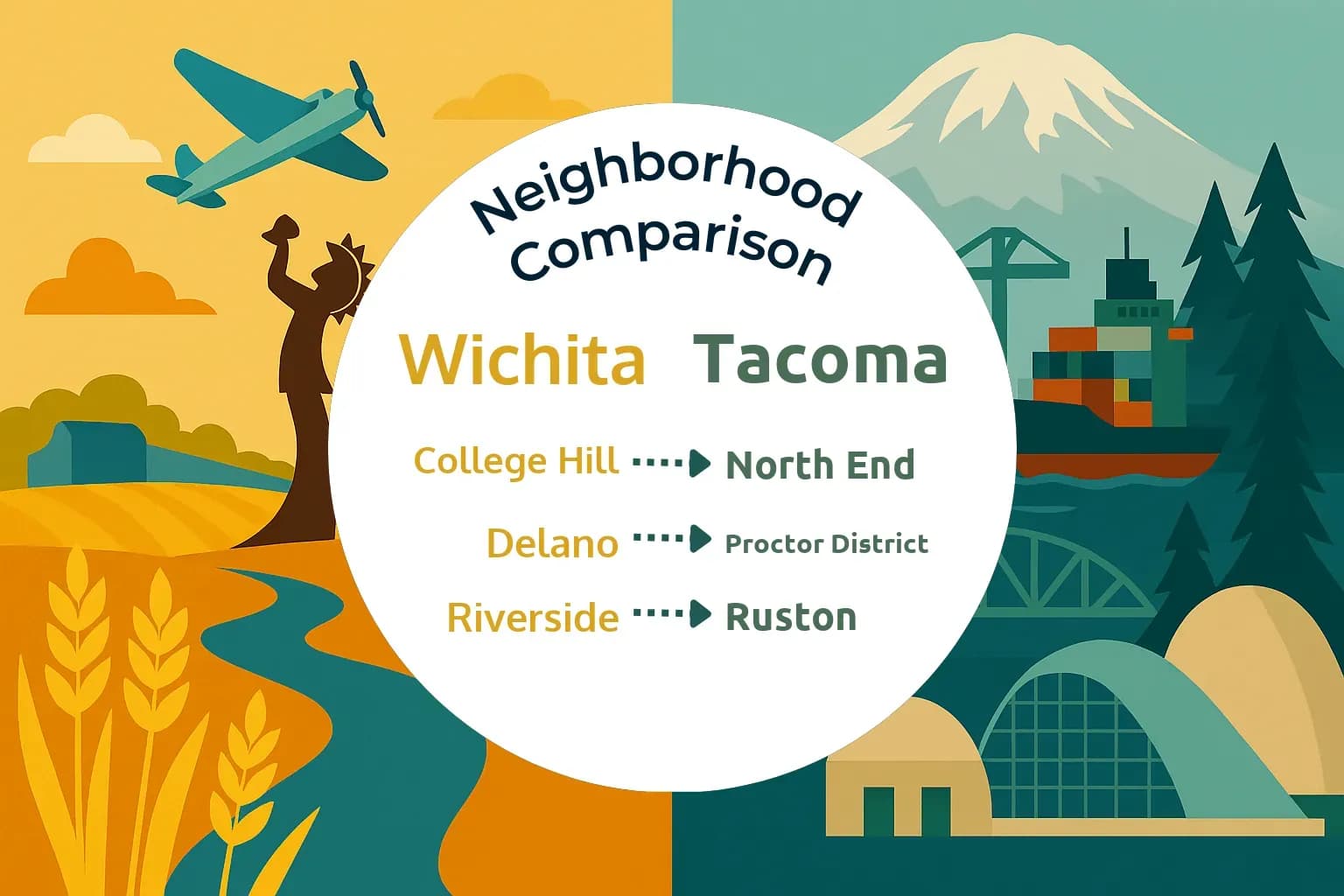 Wichita vs Tacoma Neighborhood Comparison