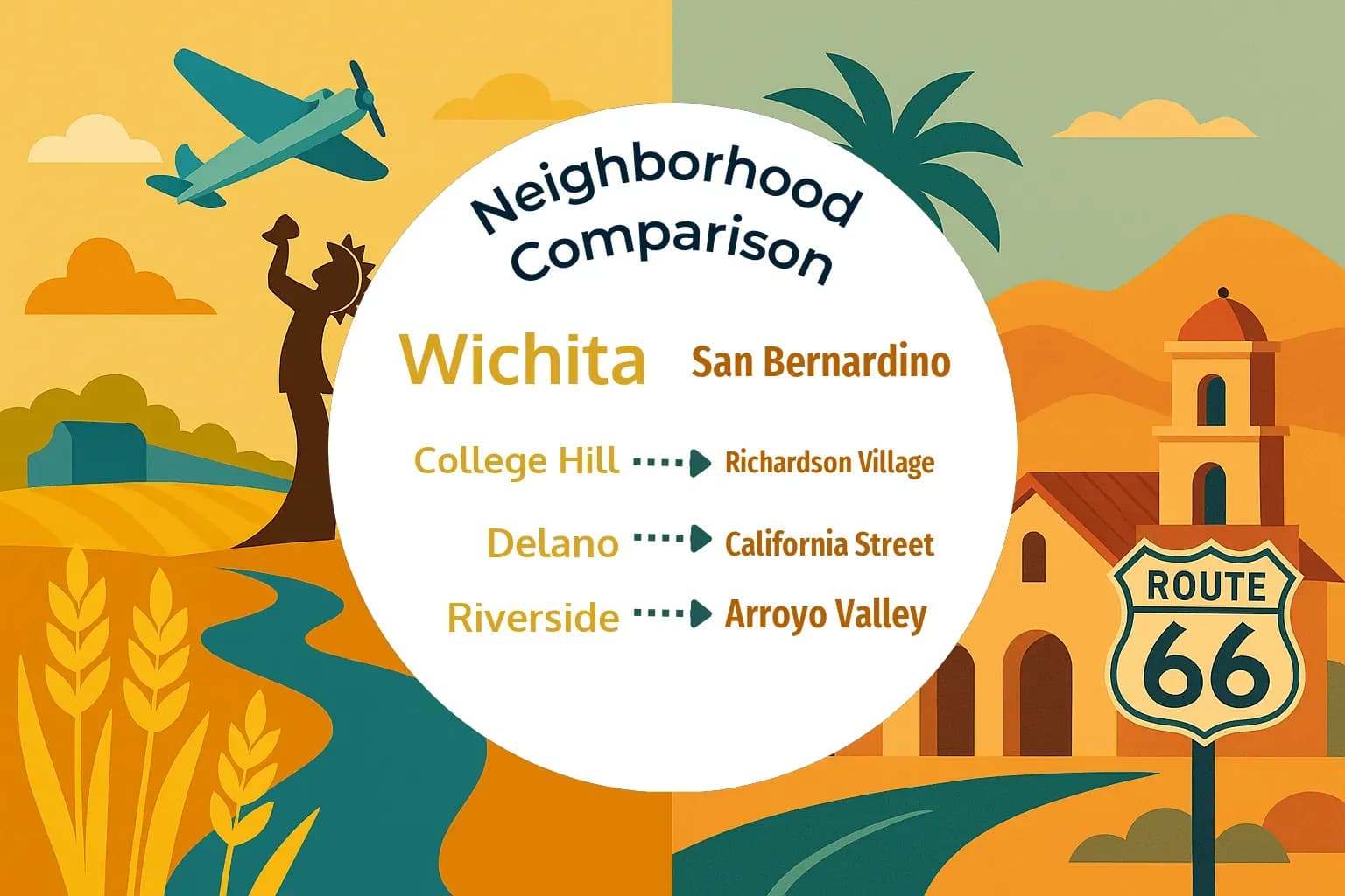 Wichita vs San Bernardino Neighborhood Comparison