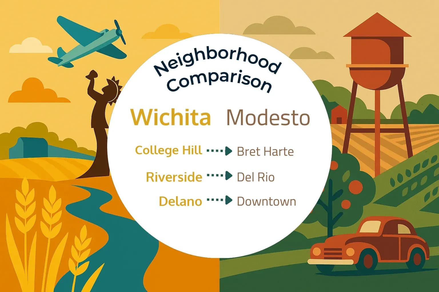 Wichita vs Modesto Neighborhood Comparison