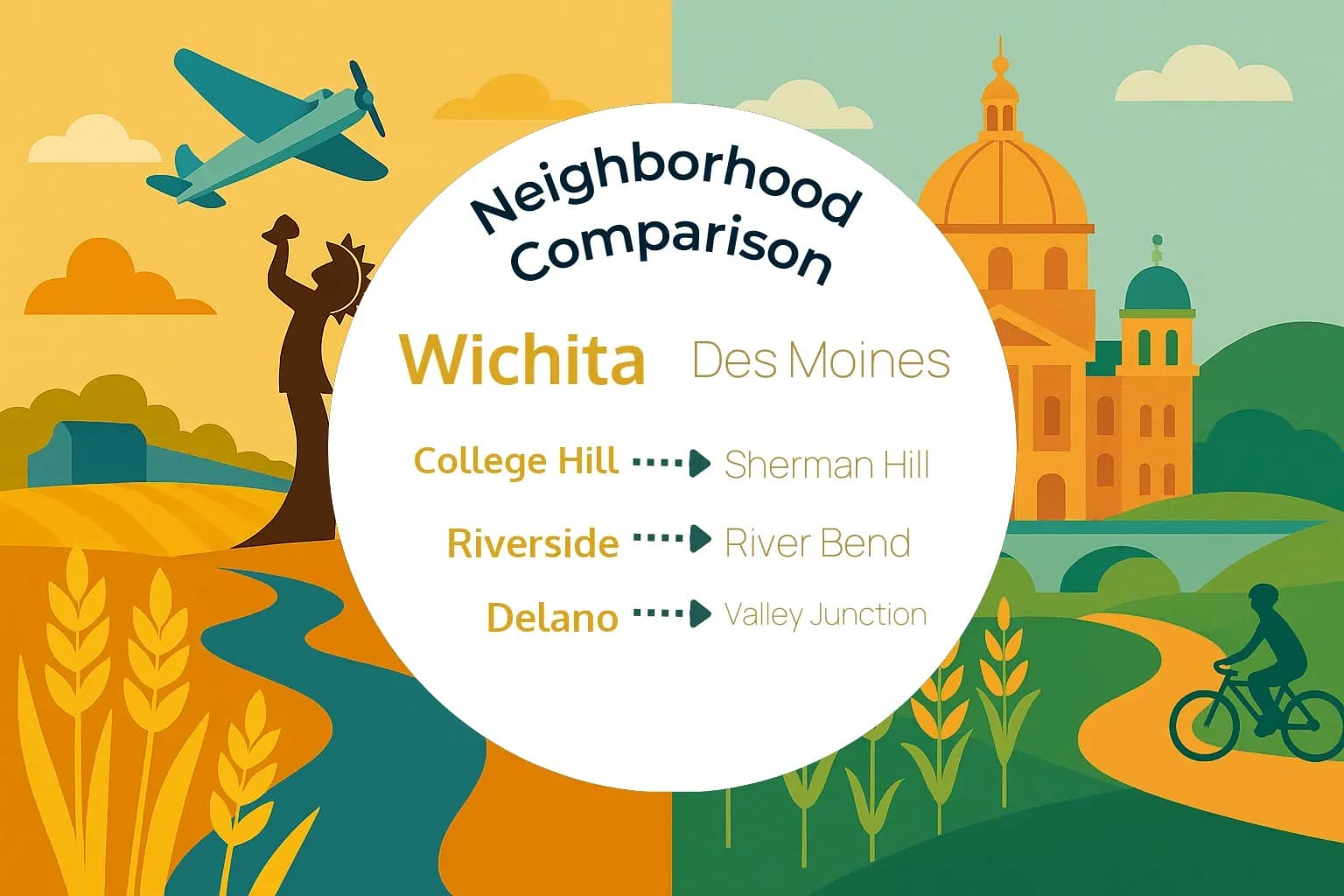 Wichita vs Des Moines Neighborhood Comparison
