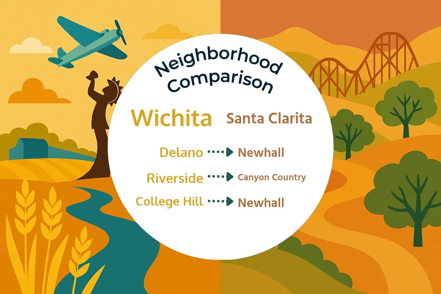 Wichita vs Santa Clarita Neighborhood Comparison