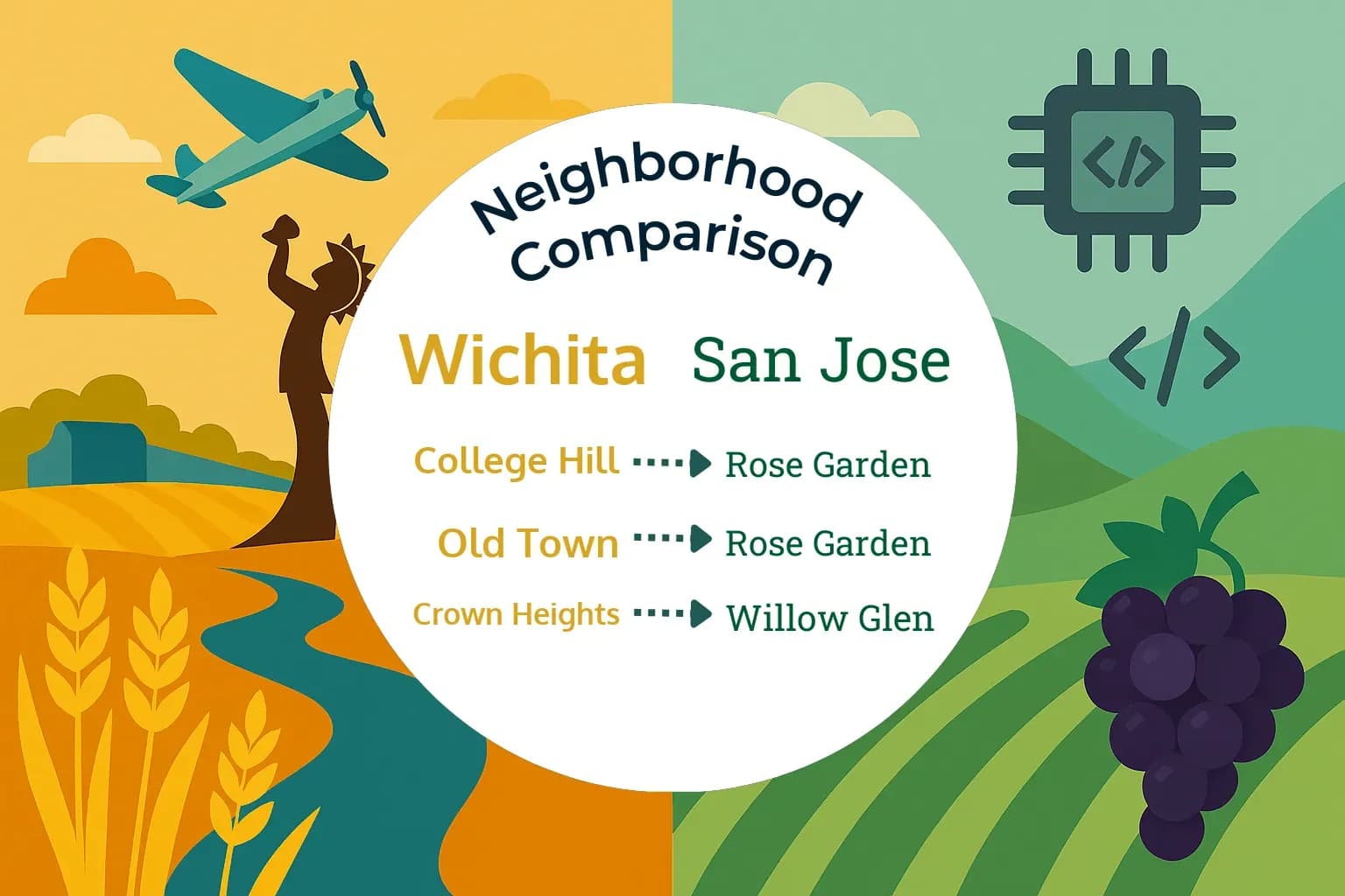 Wichita vs San Jose Neighborhood Comparison