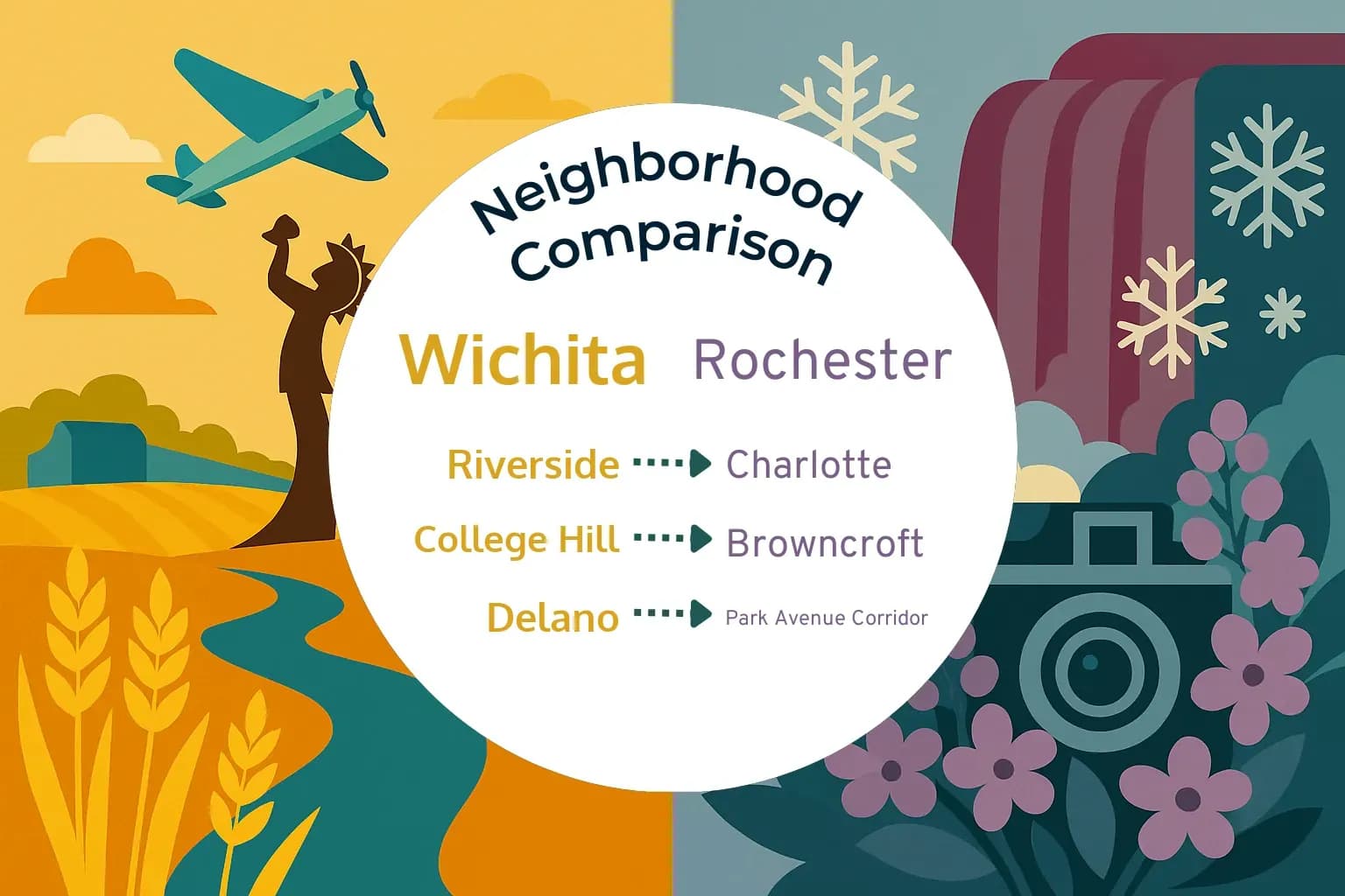 Wichita vs Rochester Neighborhood Comparison