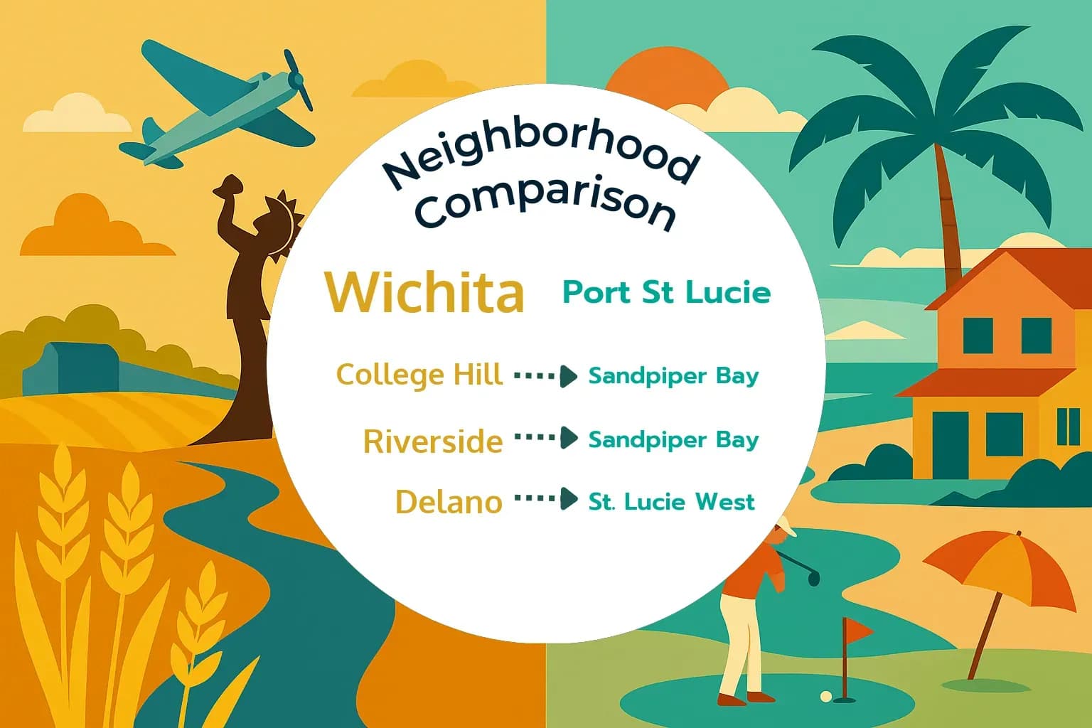 Wichita vs Port St. Lucie Neighborhood Comparison