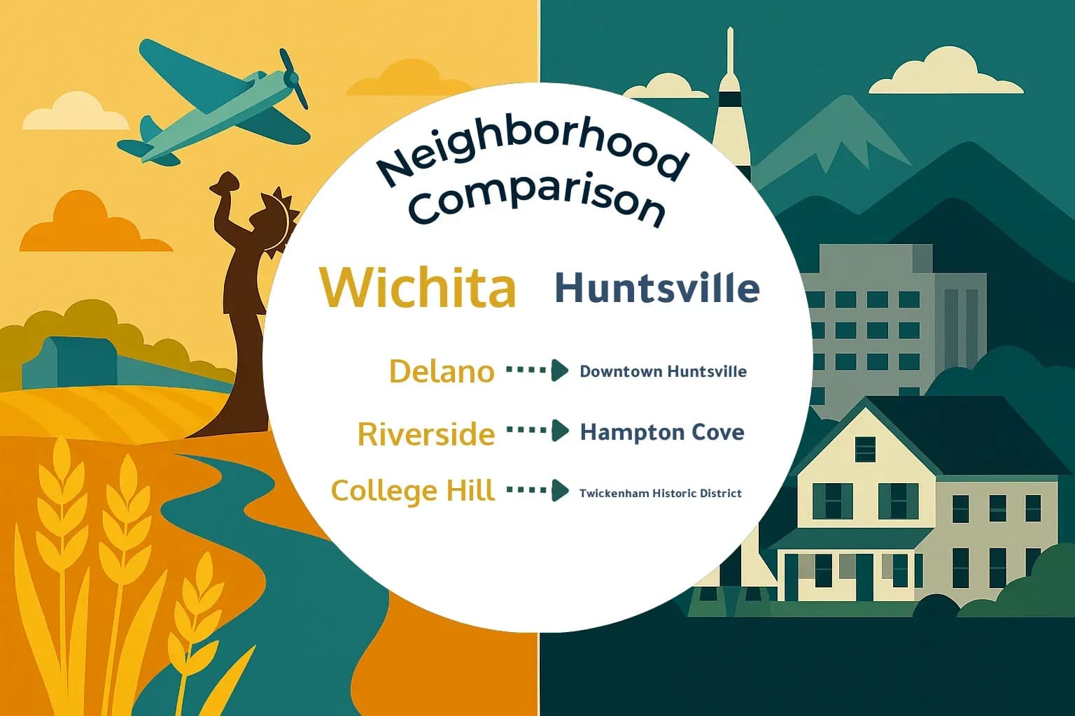Wichita vs Huntsville Neighborhood Comparison