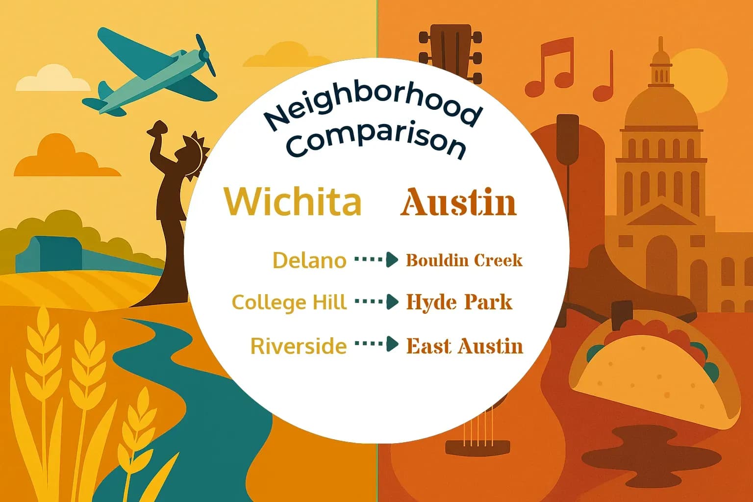 Wichita vs Austin Neighborhood Comparison