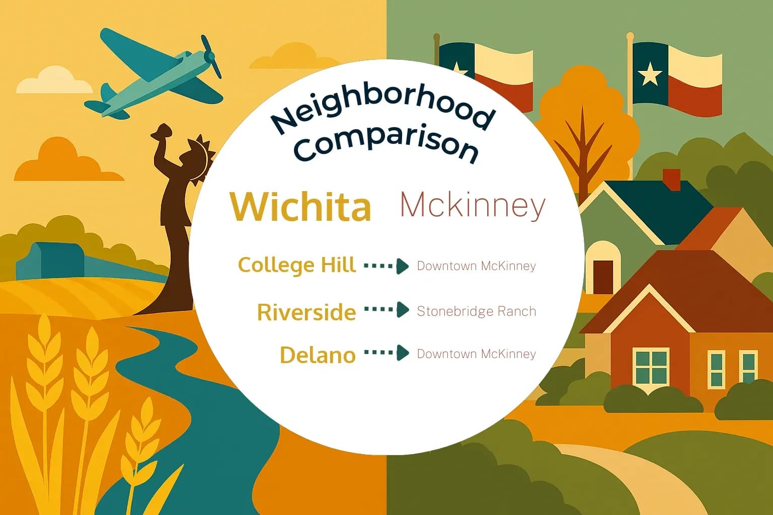Wichita vs Mckinney Neighborhood Comparison