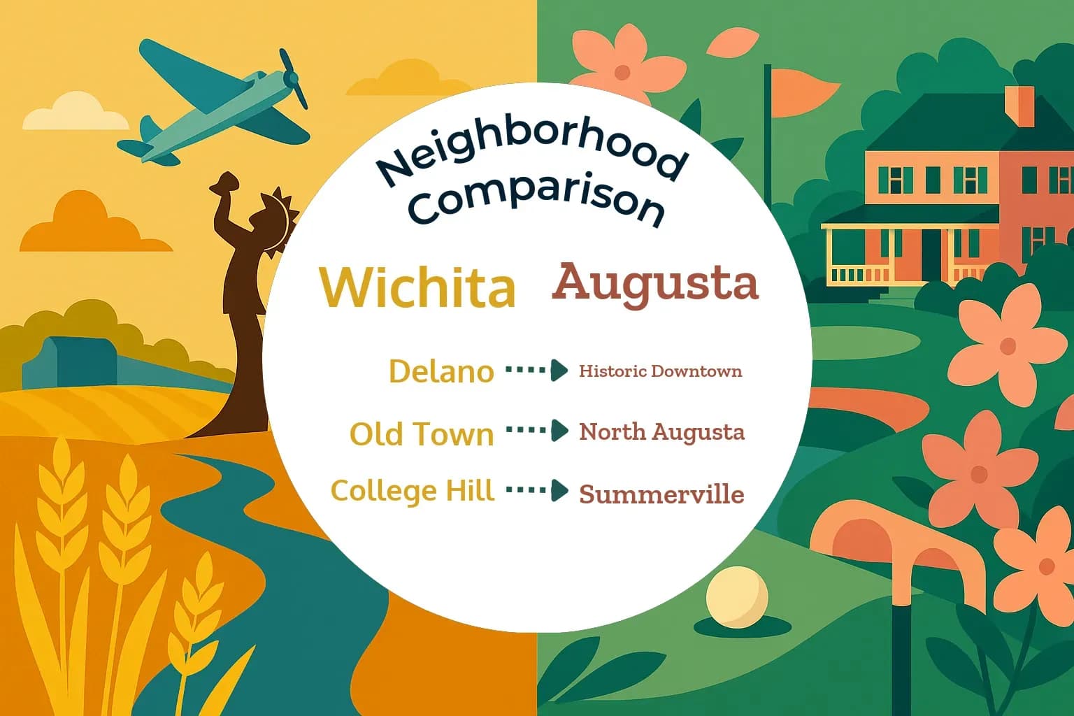 Wichita vs Augusta Neighborhood Comparison