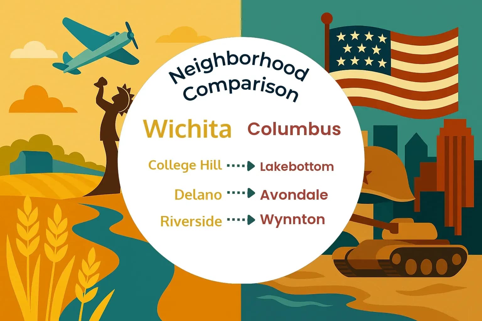 Wichita vs Columbus Neighborhood Comparison