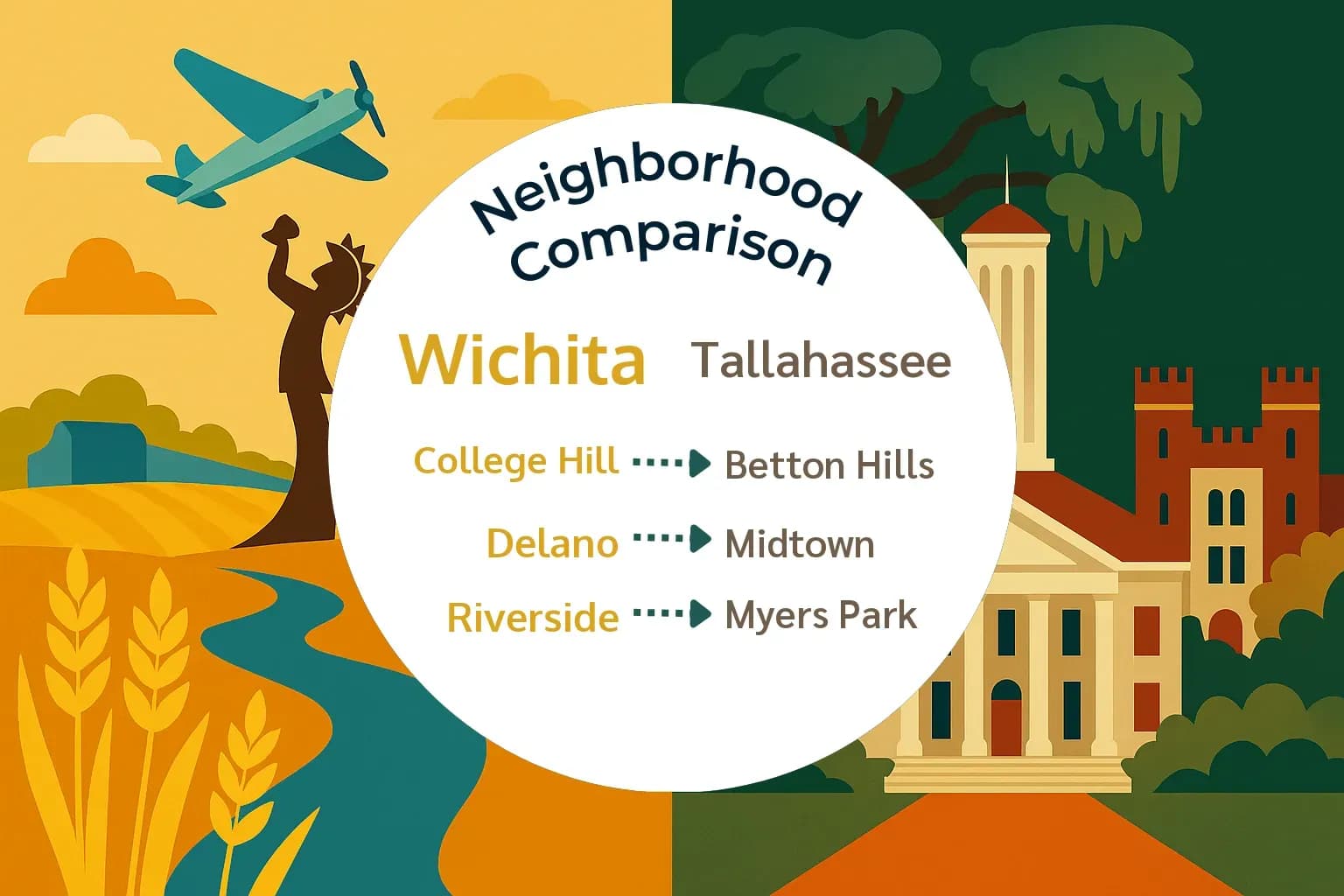 Wichita vs Tallahassee Neighborhood Comparison