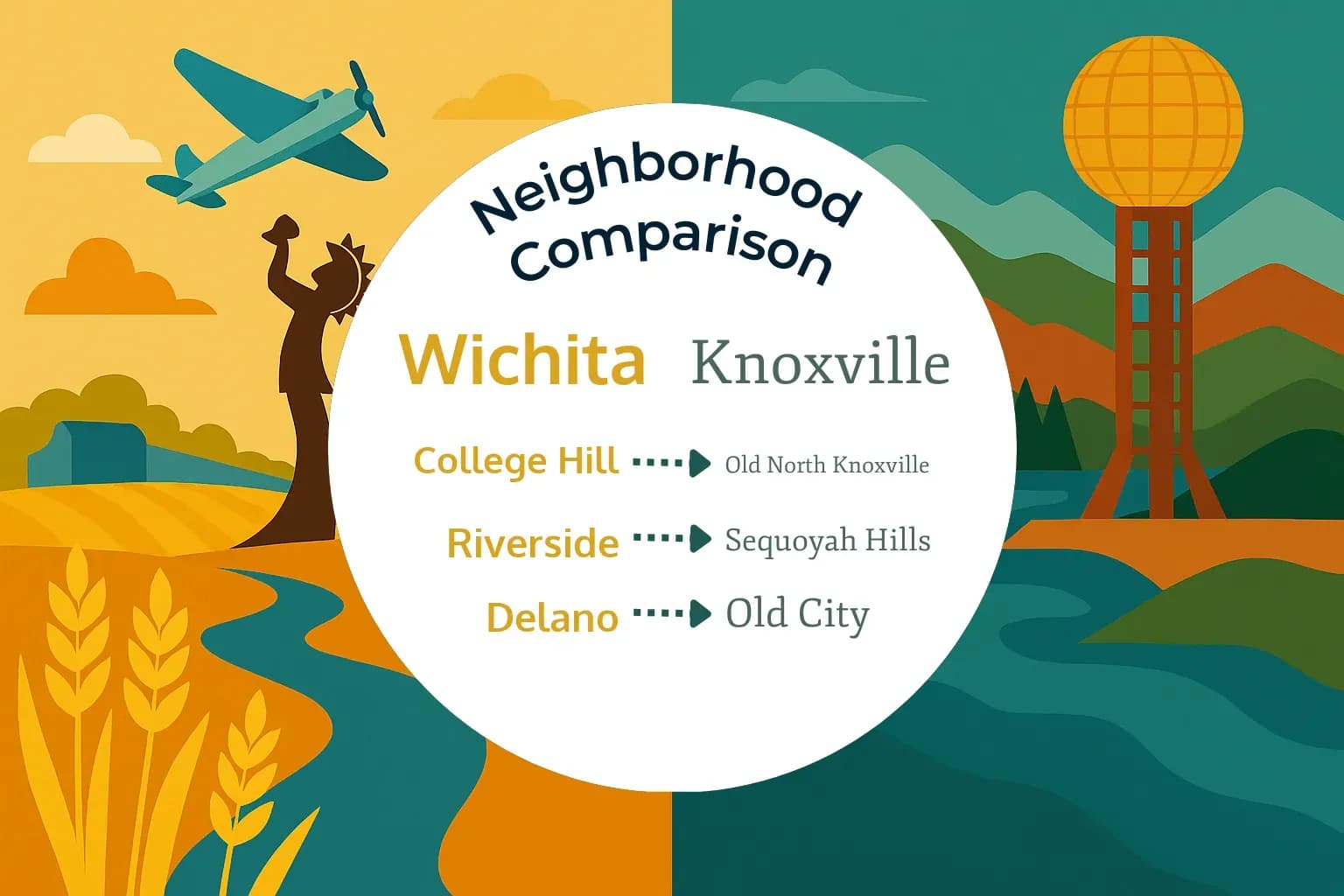 Wichita vs Knoxville Neighborhood Comparison