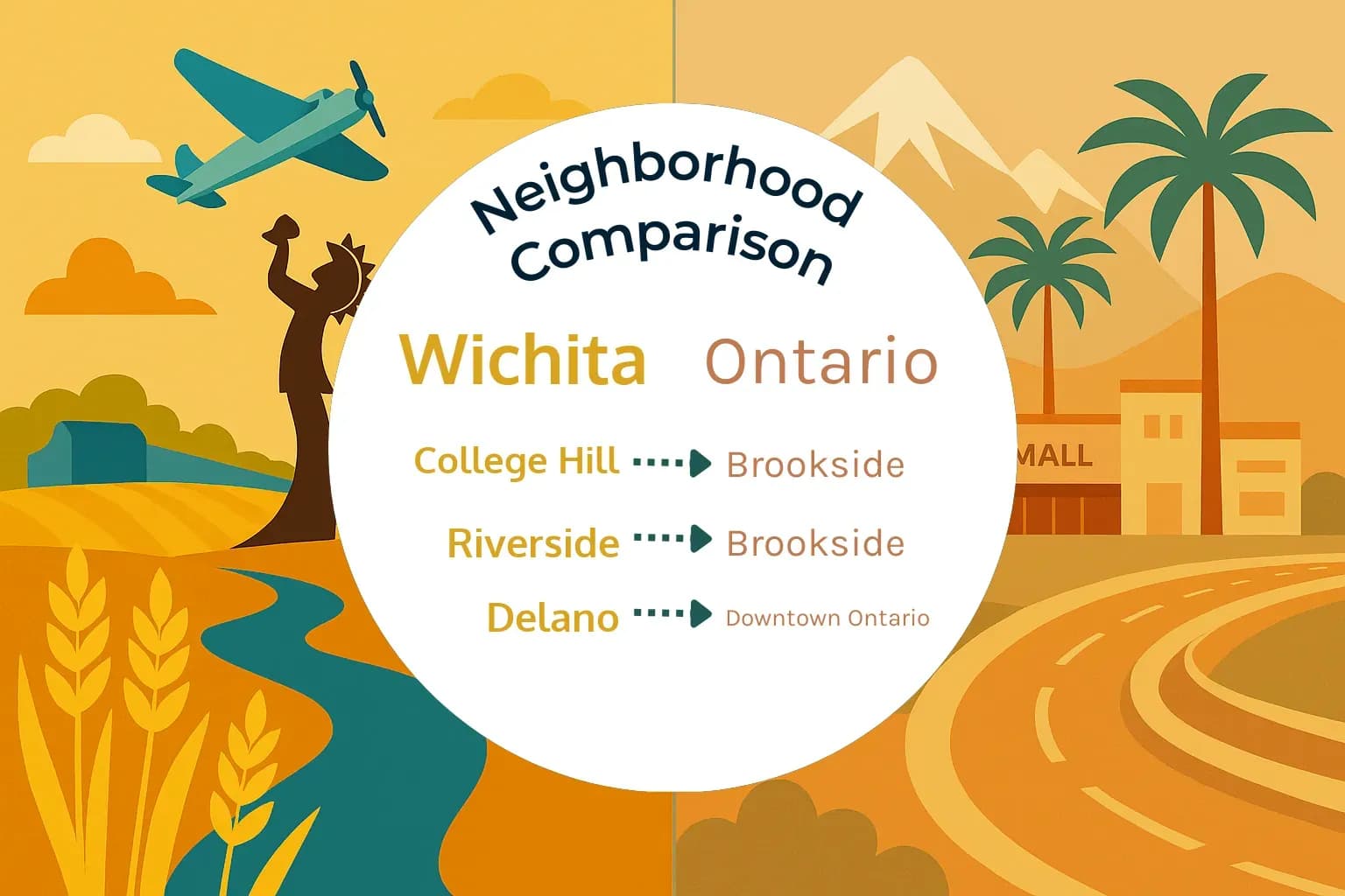 Wichita vs Ontario Neighborhood Comparison