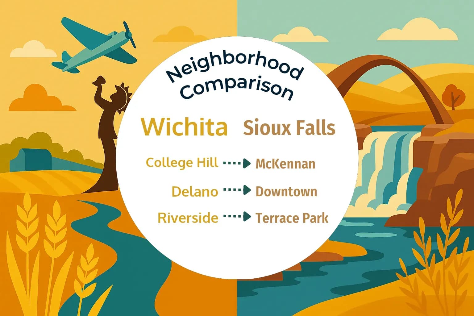 Wichita vs Sioux Falls Neighborhood Comparison