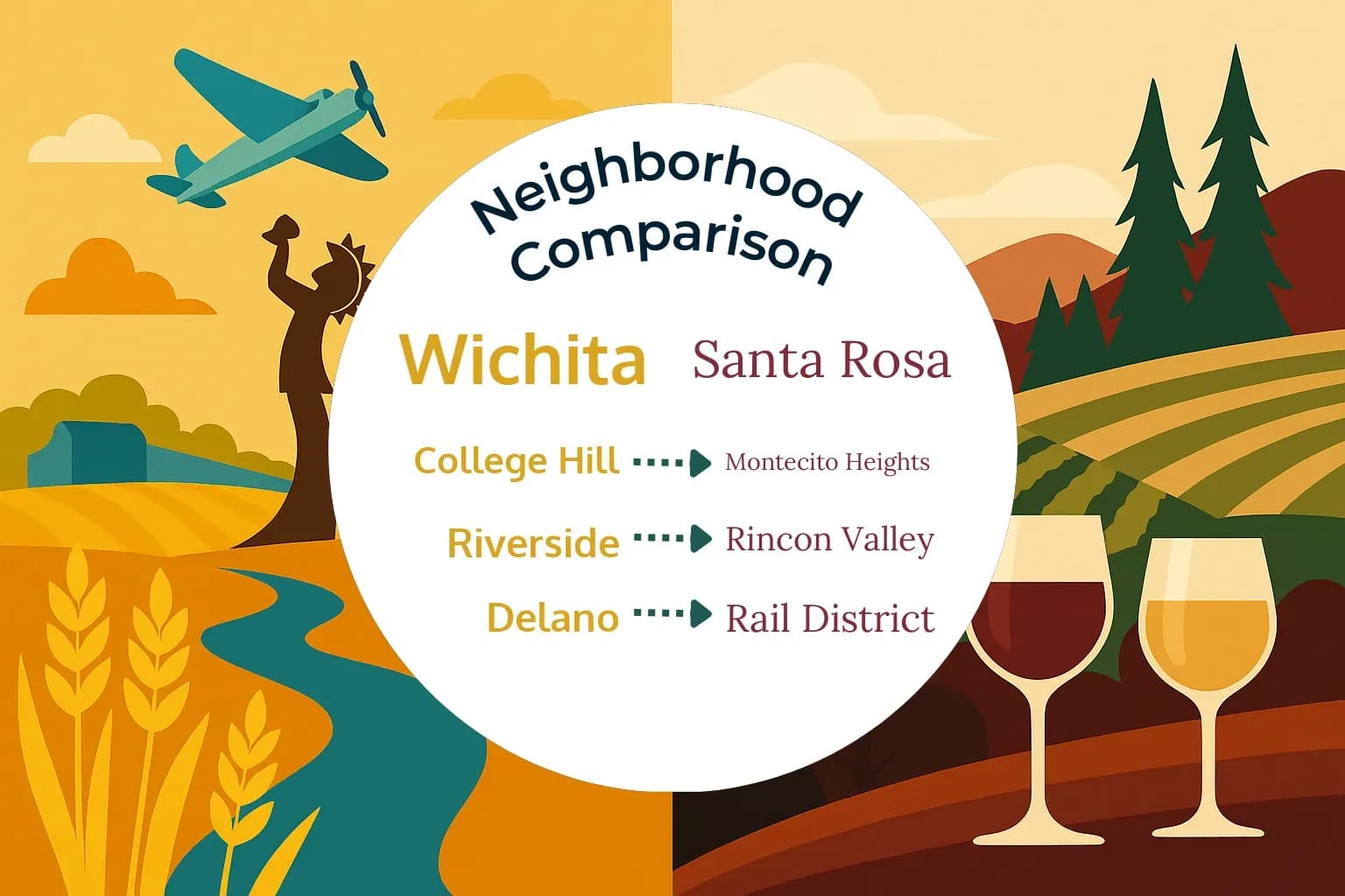 Wichita vs Santa Rosa Neighborhood Comparison