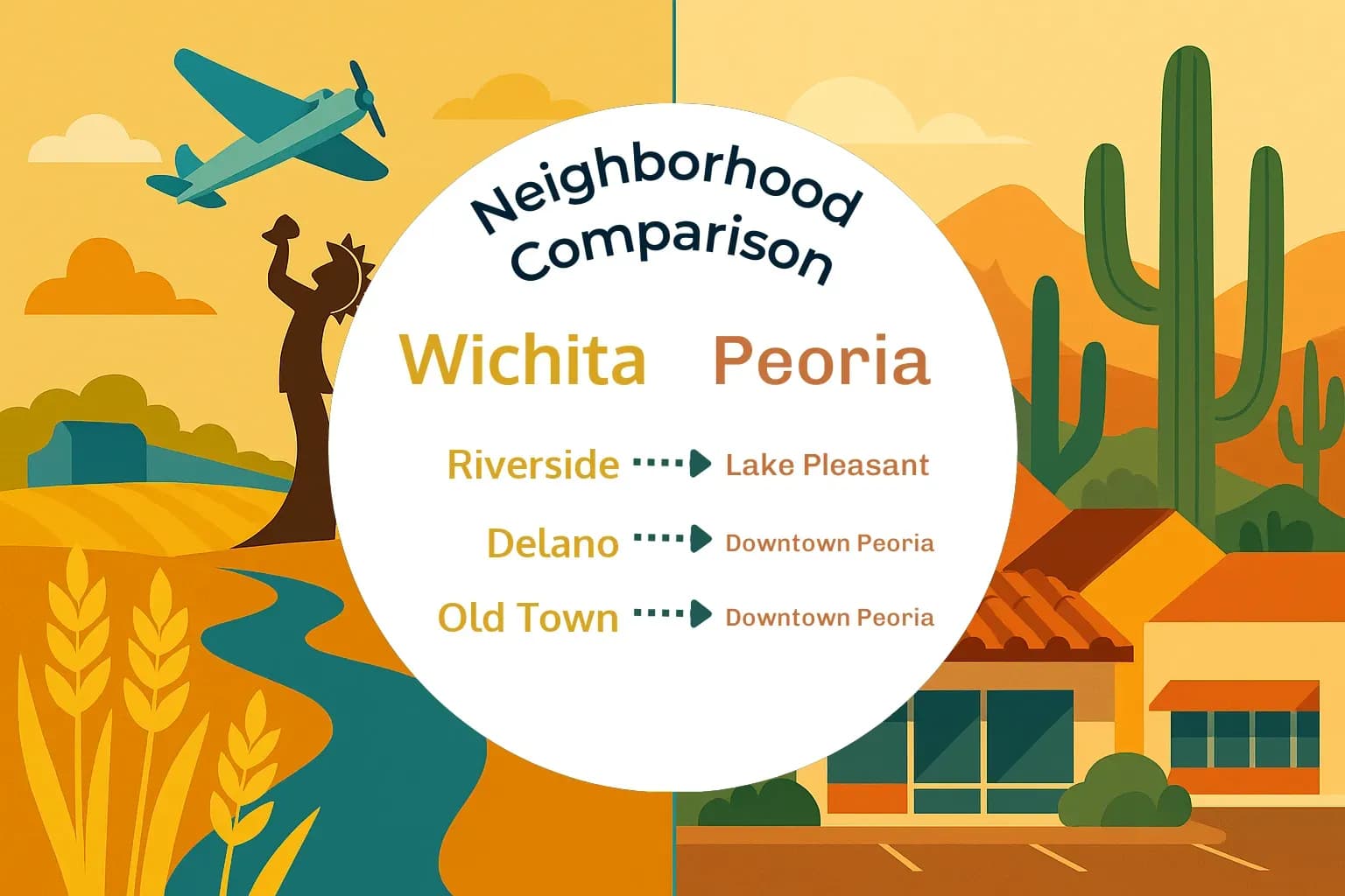 Wichita vs Peoria Neighborhood Comparison
