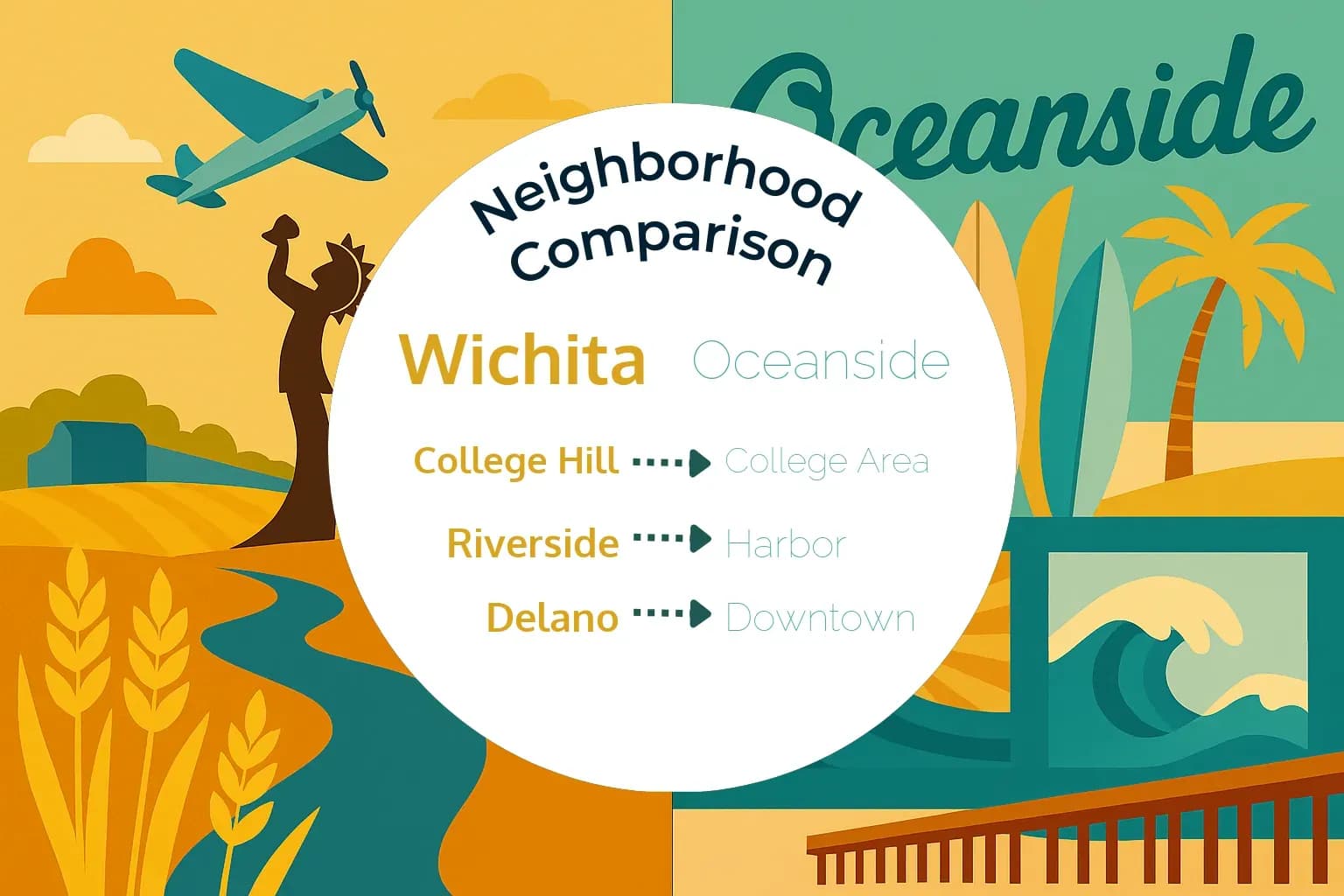 Wichita vs Oceanside Neighborhood Comparison
