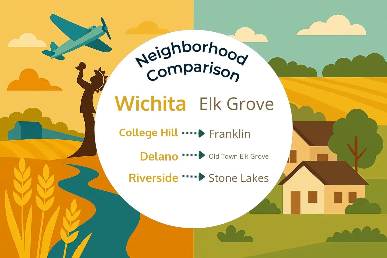 Wichita vs Elk Grove Neighborhood Comparison