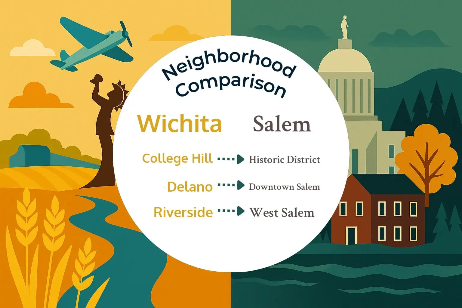 Wichita vs Salem Neighborhood Comparison
