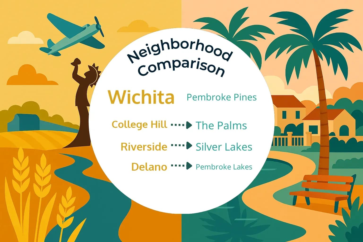Wichita vs Pembroke Pines Neighborhood Comparison