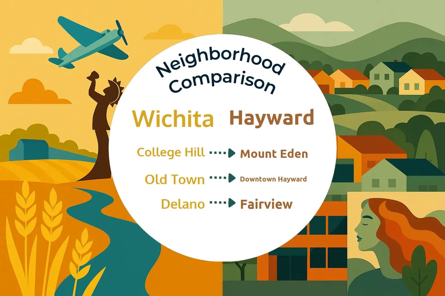 Wichita vs Hayward Neighborhood Comparison