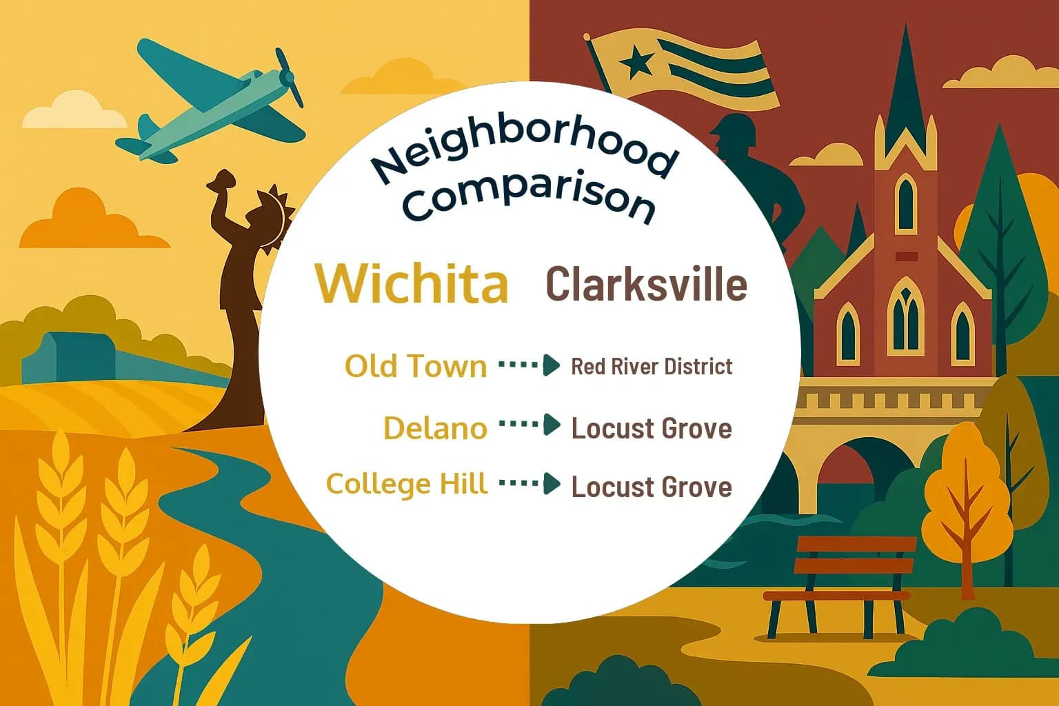Wichita vs Clarksville Neighborhood Comparison