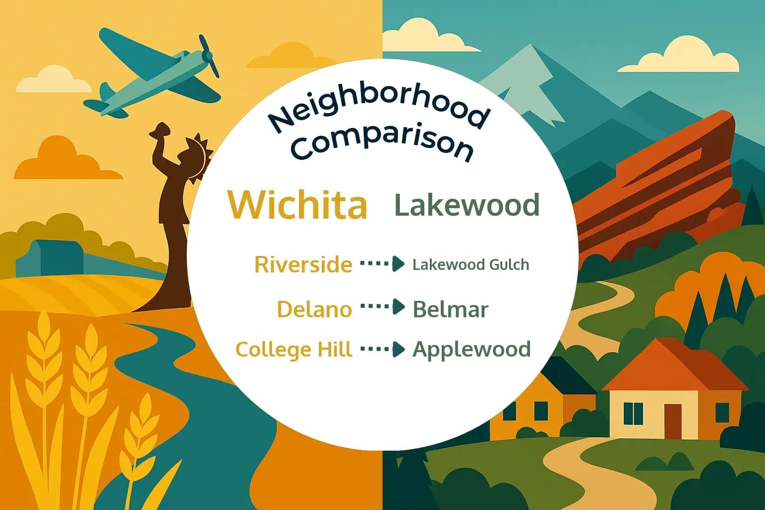 Wichita vs Lakewood Neighborhood Comparison