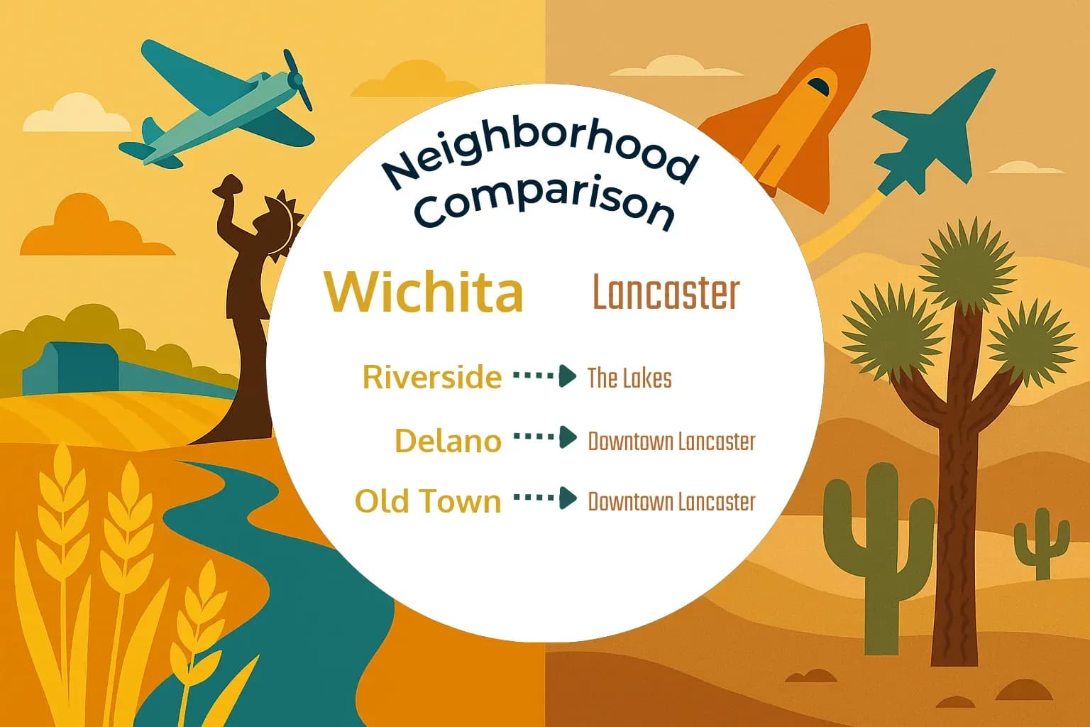 Wichita vs Lancaster Neighborhood Comparison