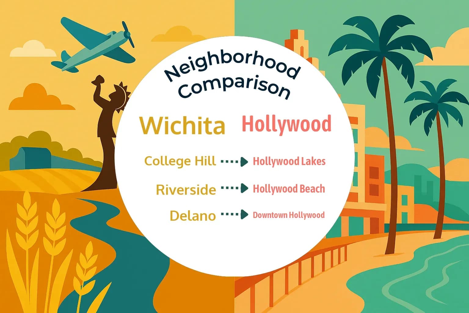 Wichita vs Hollywood Neighborhood Comparison