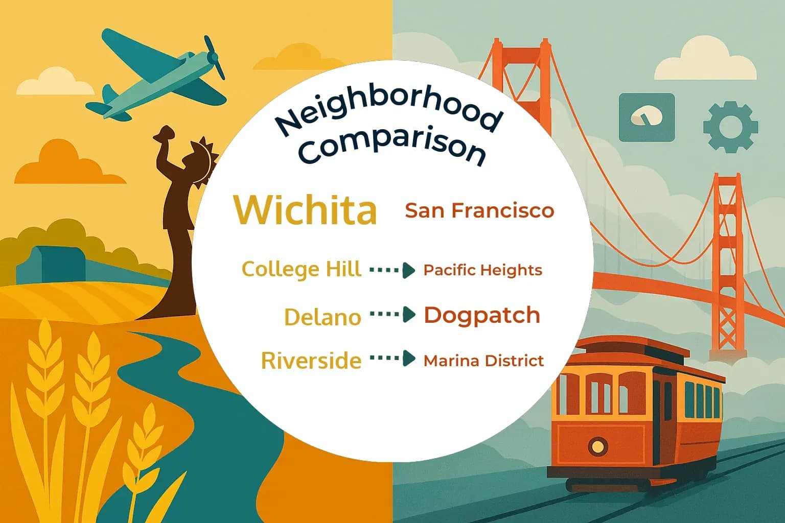 Wichita vs San Francisco Neighborhood Comparison