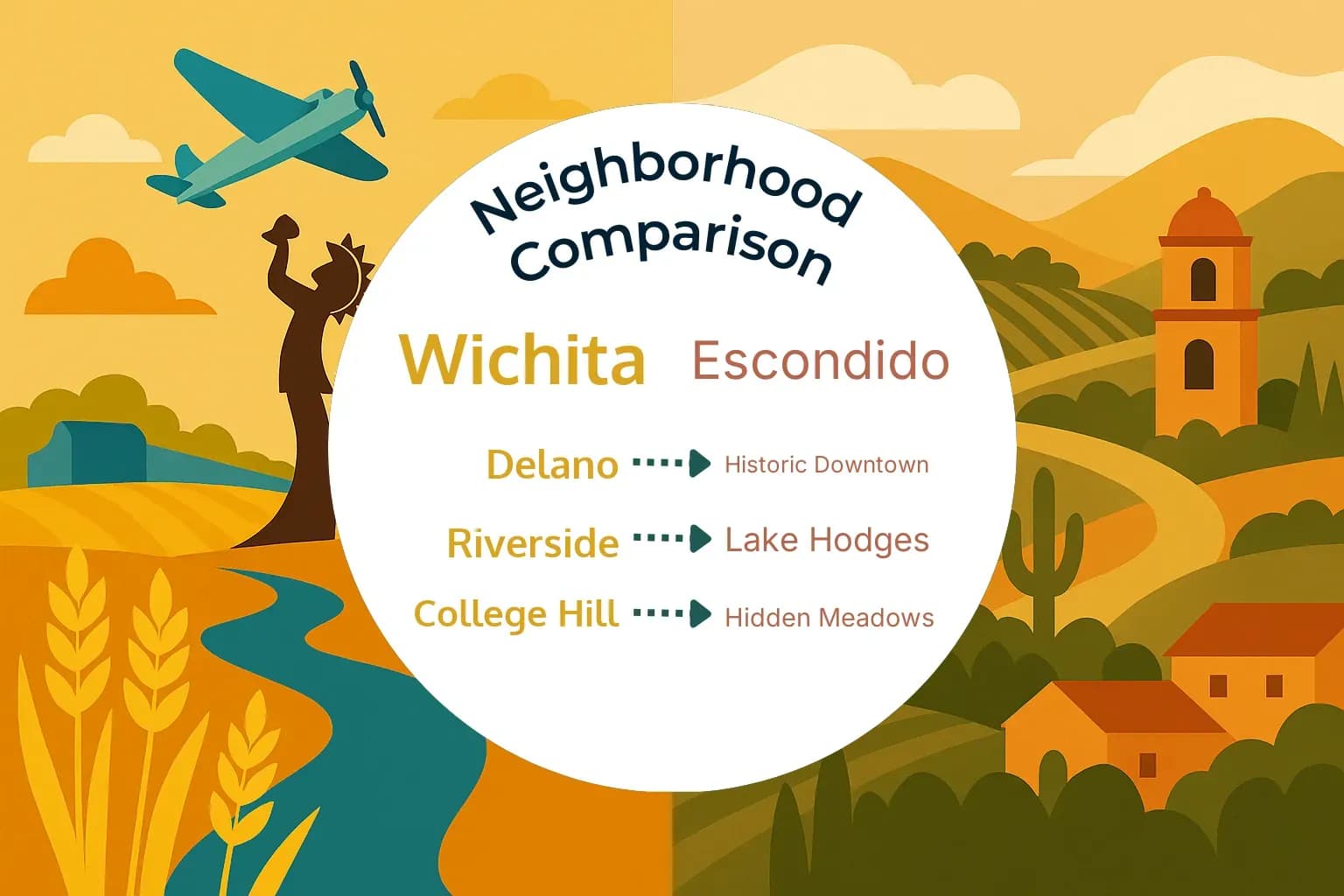 Wichita vs Escondido Neighborhood Comparison