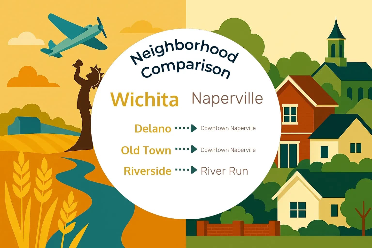 Wichita vs Naperville Neighborhood Comparison