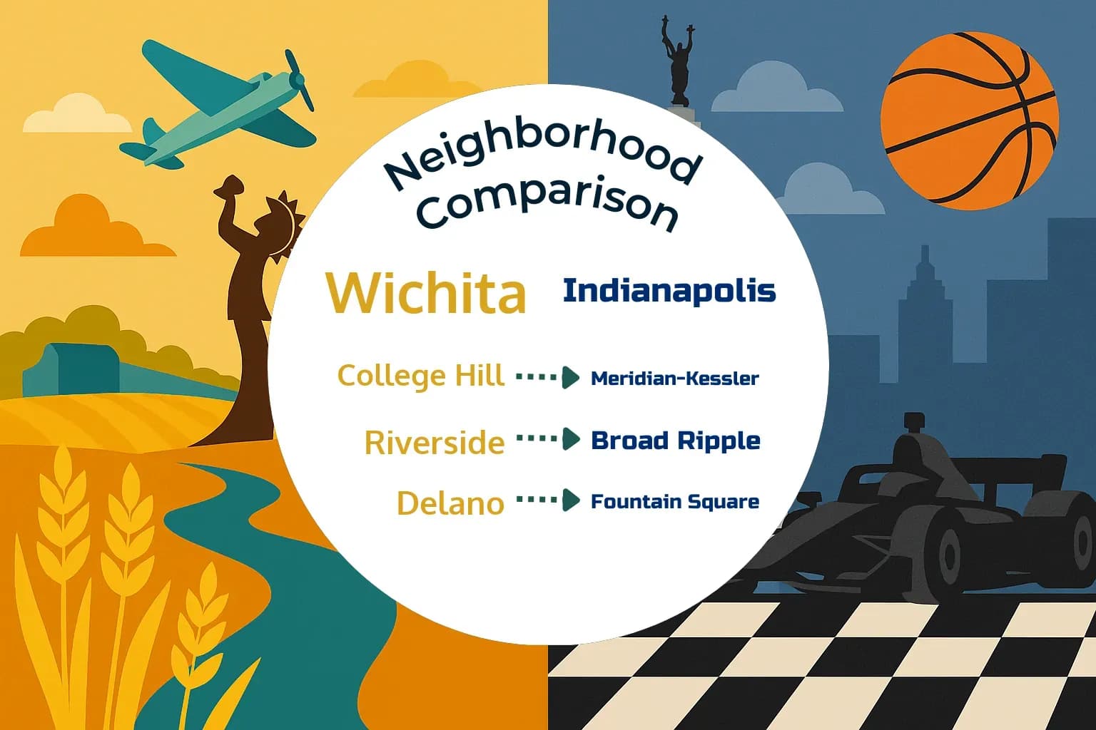 Wichita vs Indianapolis Neighborhood Comparison