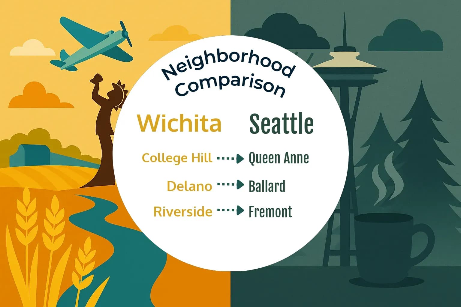 Wichita vs Seattle Neighborhood Comparison