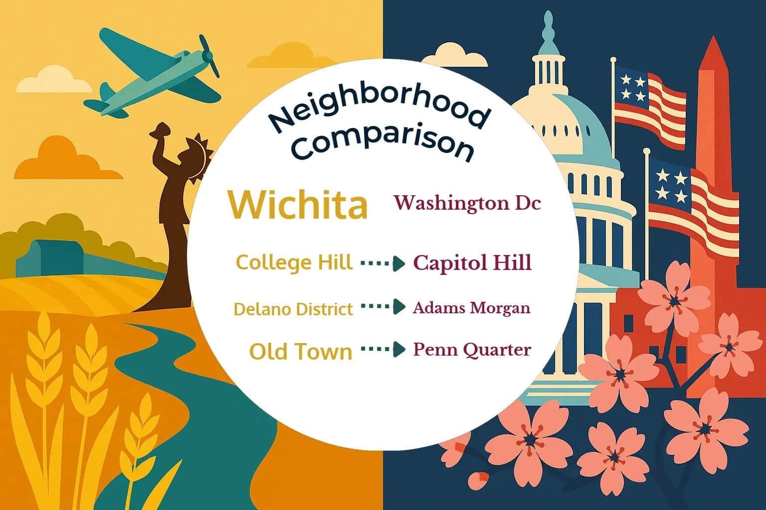 Wichita vs Washington DC Neighborhood Comparison