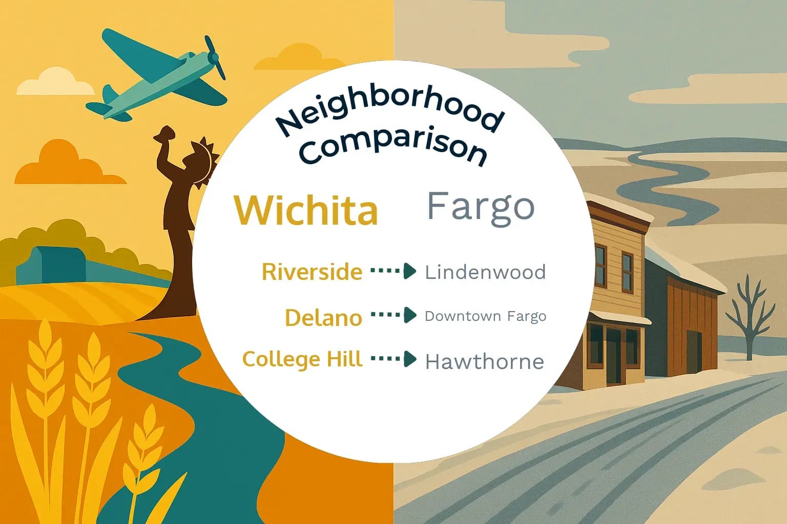 Wichita vs Fargo Neighborhood Comparison