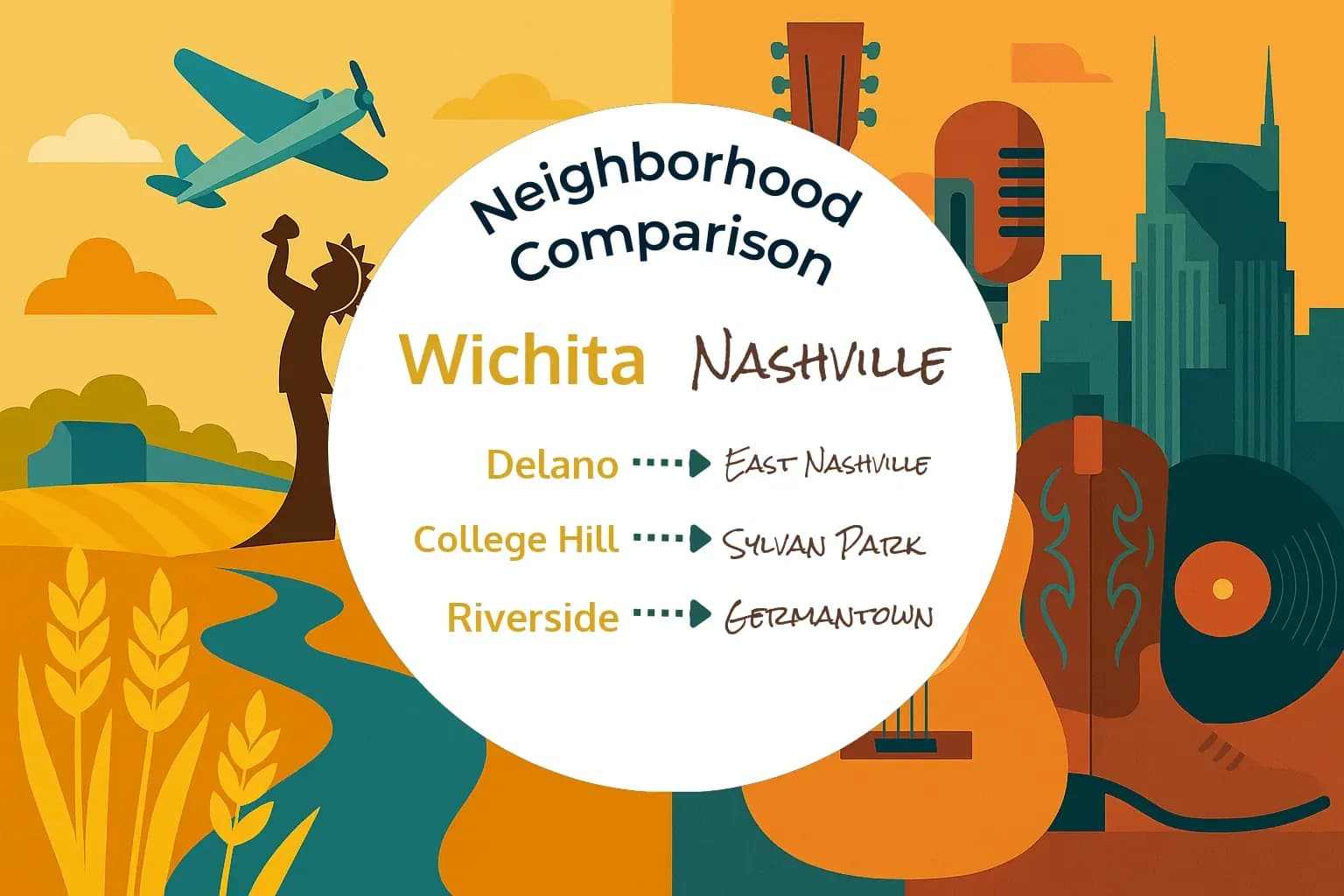 Wichita vs Nashville Neighborhood Comparison