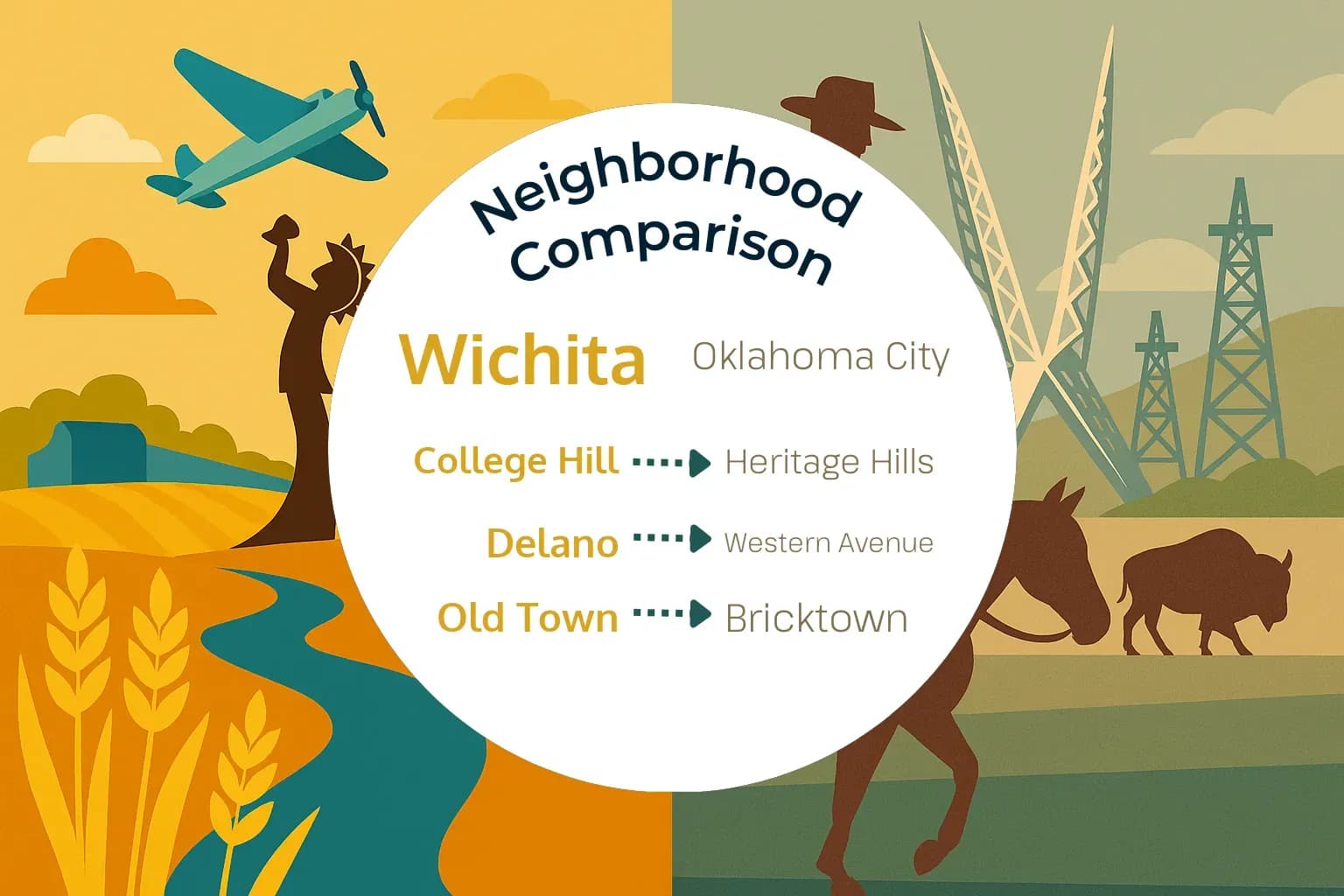 Wichita vs Oklahoma City Neighborhood Comparison
