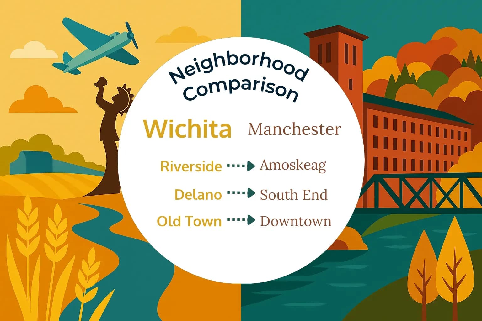 Wichita vs Manchester Neighborhood Comparison