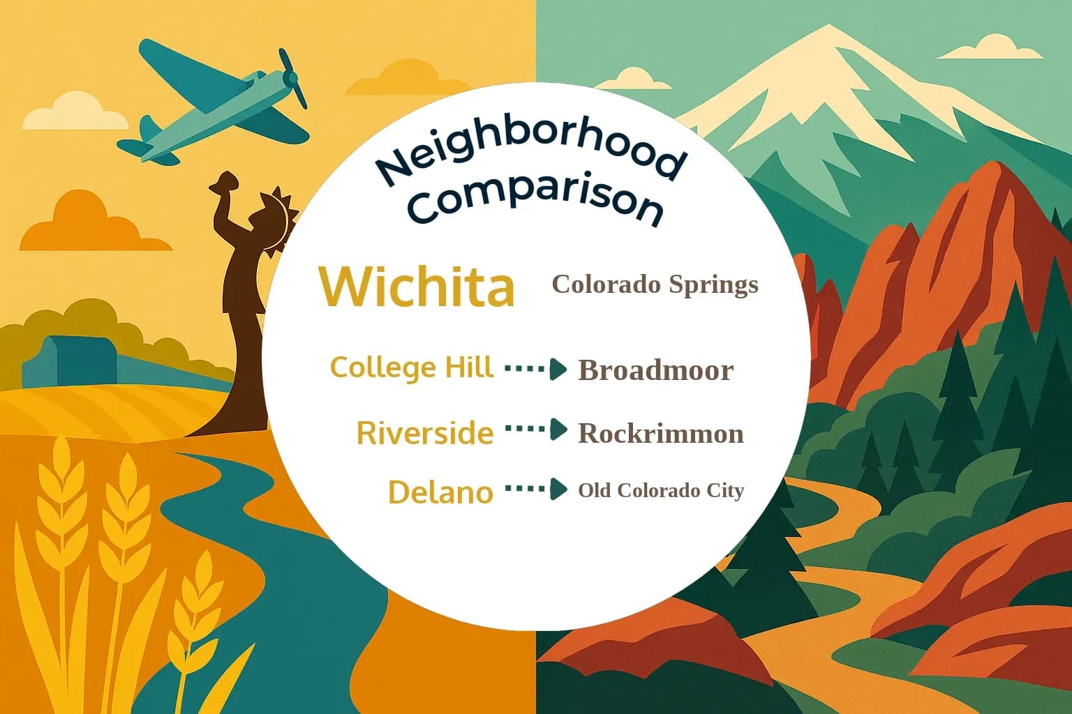 Wichita vs Colorado Springs Neighborhood Comparison