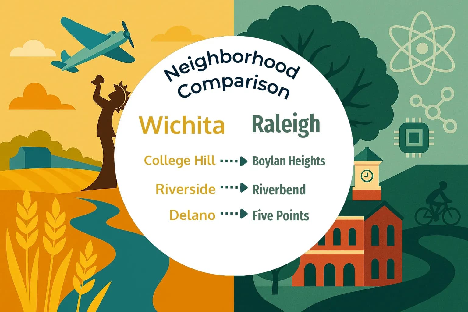 Wichita vs Raleigh Neighborhood Comparison