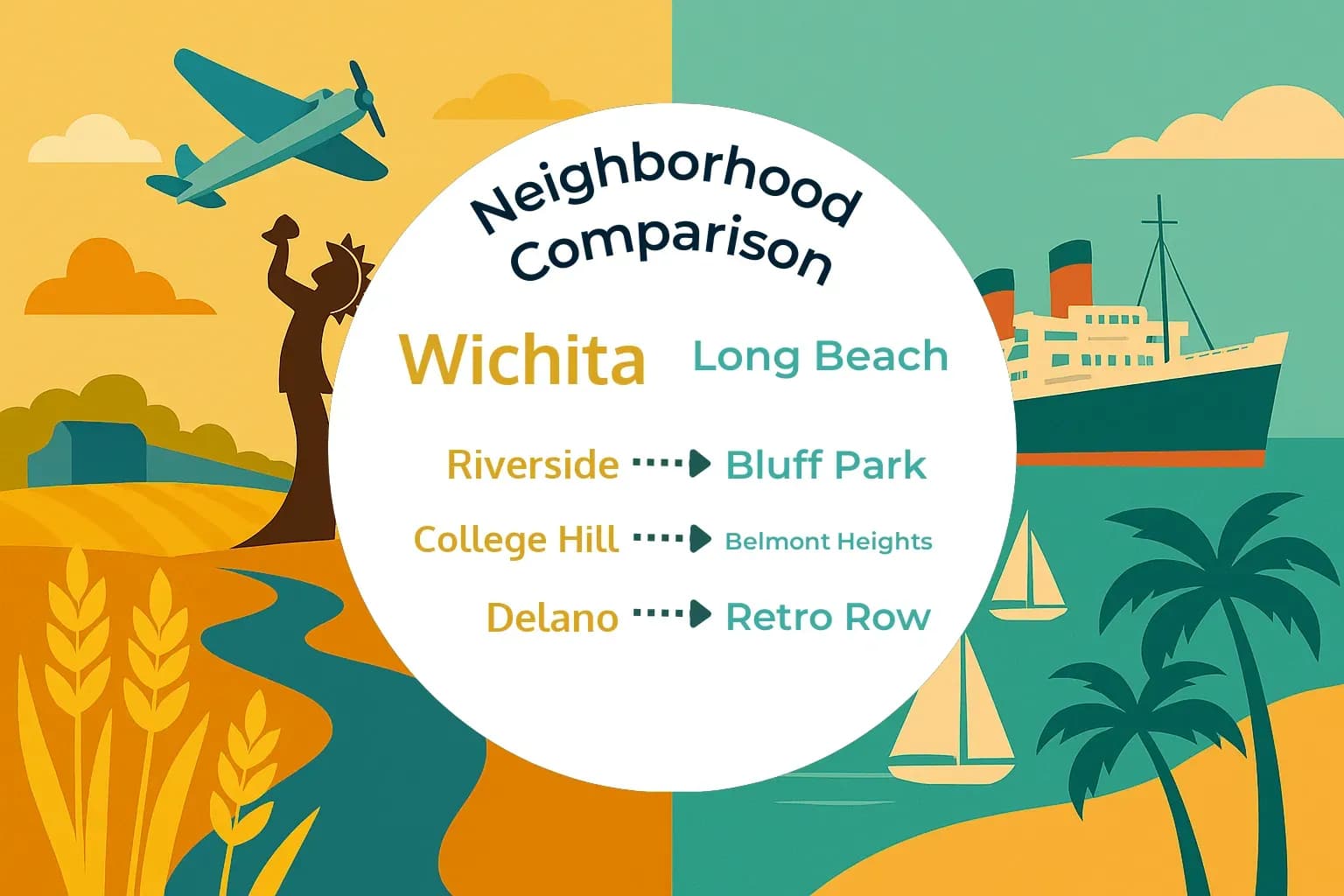 Wichita vs Long Beach Neighborhood Comparison