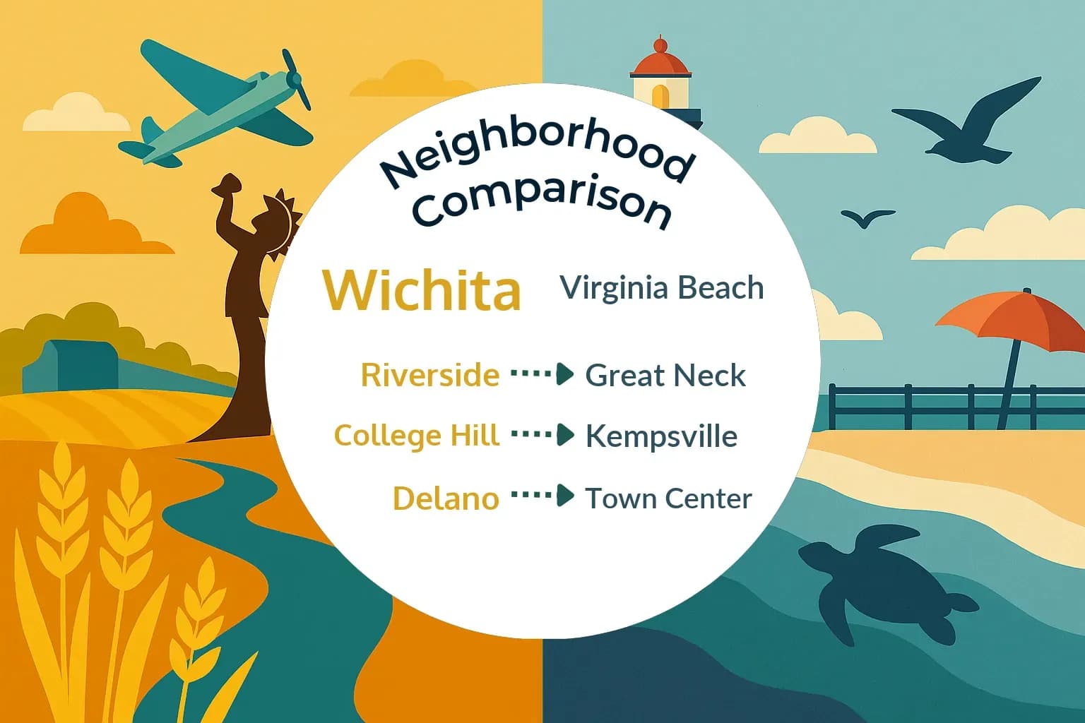 Wichita vs Virginia Beach Neighborhood Comparison