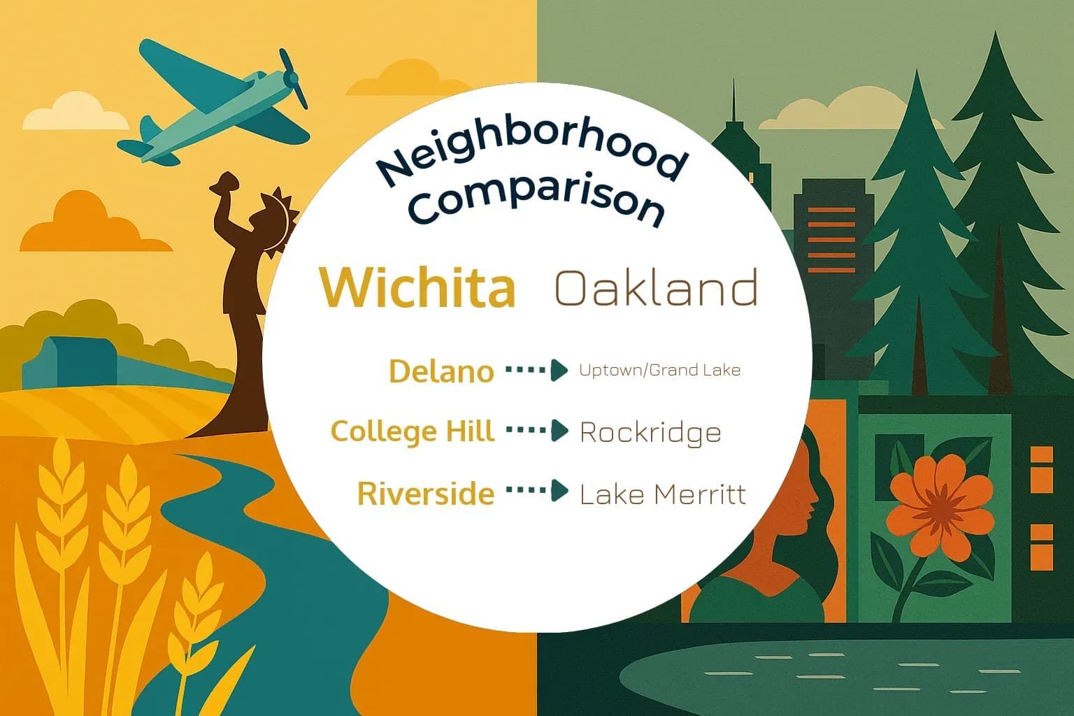 Wichita vs Oakland Neighborhood Comparison