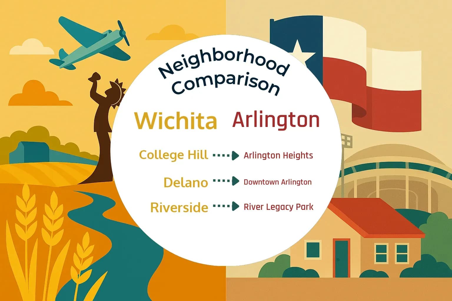 Wichita vs Arlington Neighborhood Comparison