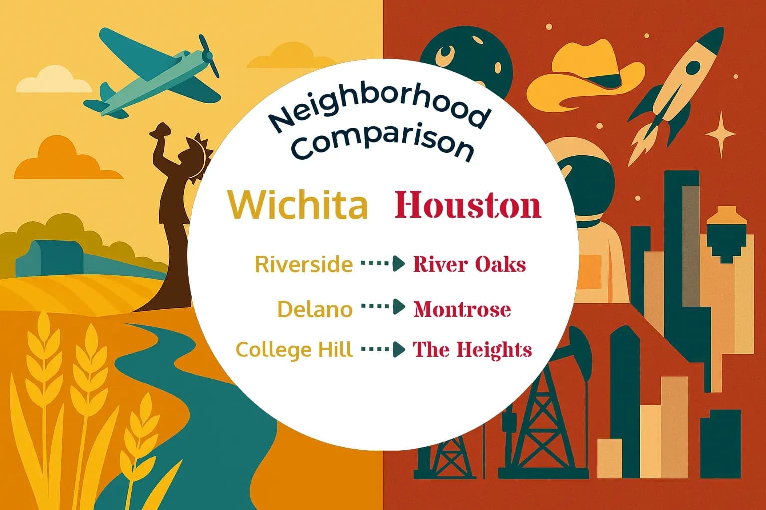 Wichita vs Houston Neighborhood Comparison