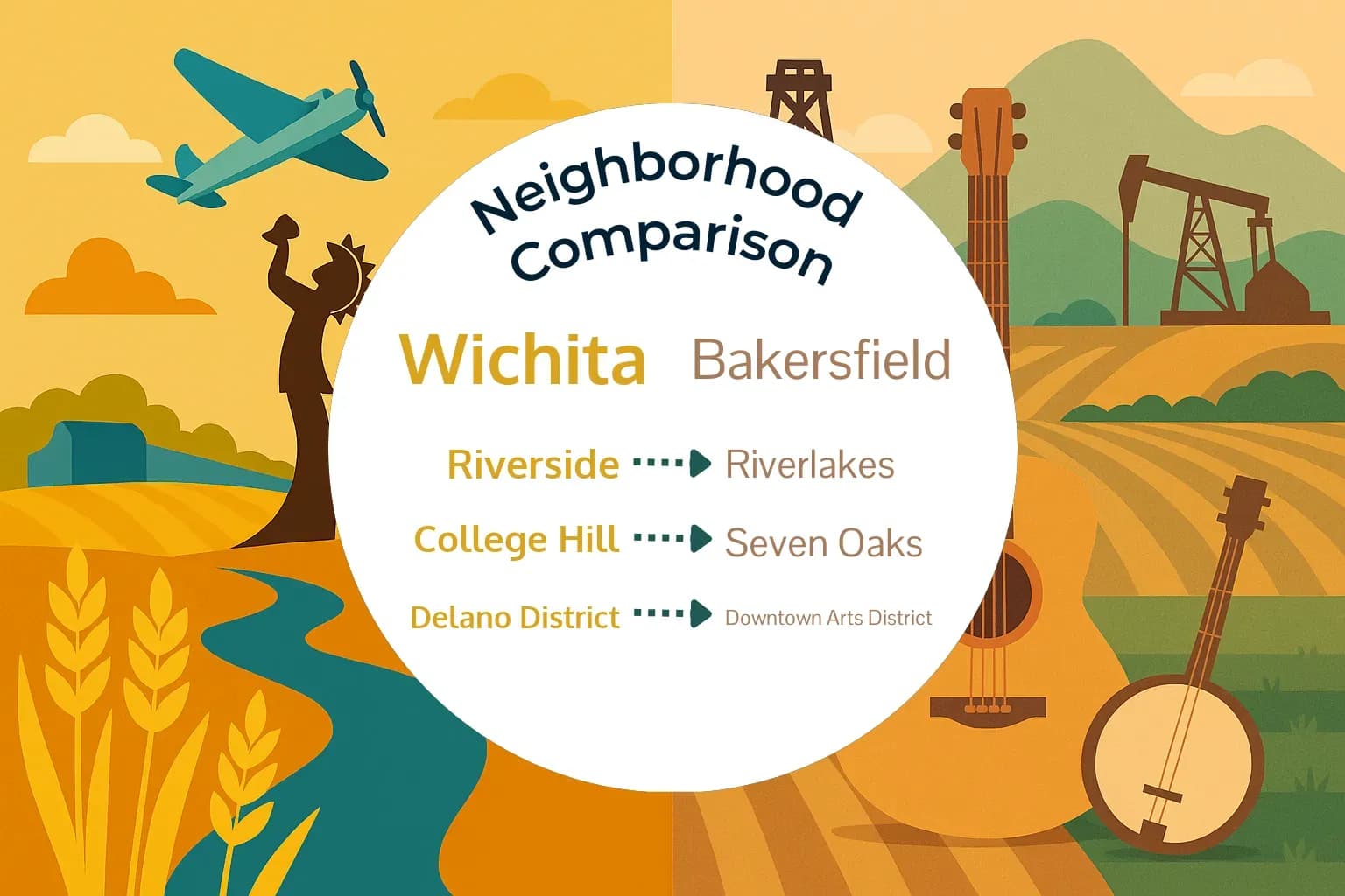 Wichita vs Bakersfield Neighborhood Comparison